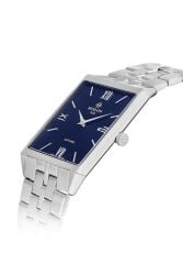 HISLON CL150S-11SS İNCE SLİM KLASİK ÇELİK DİKDÖRTGEN SAFİR CAM ERKEK KOL SAATİ