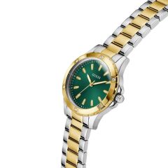 GUESS GUGW0948L8 ALTIN KAPLAMA YEŞİL KADRAN TAŞLI KADIN KOL SAATİ
