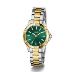 GUESS GUGW0948L8 ALTIN KAPLAMA YEŞİL KADRAN TAŞLI KADIN KOL SAATİ