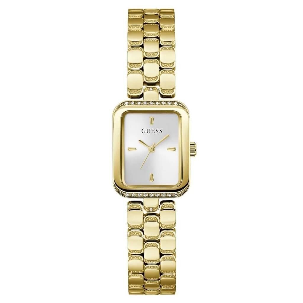 GUESS GUGW0865L2 ALTIN KAPLAMA DİKDÖRTGEN TAŞLI KADIN KOL SAATİ