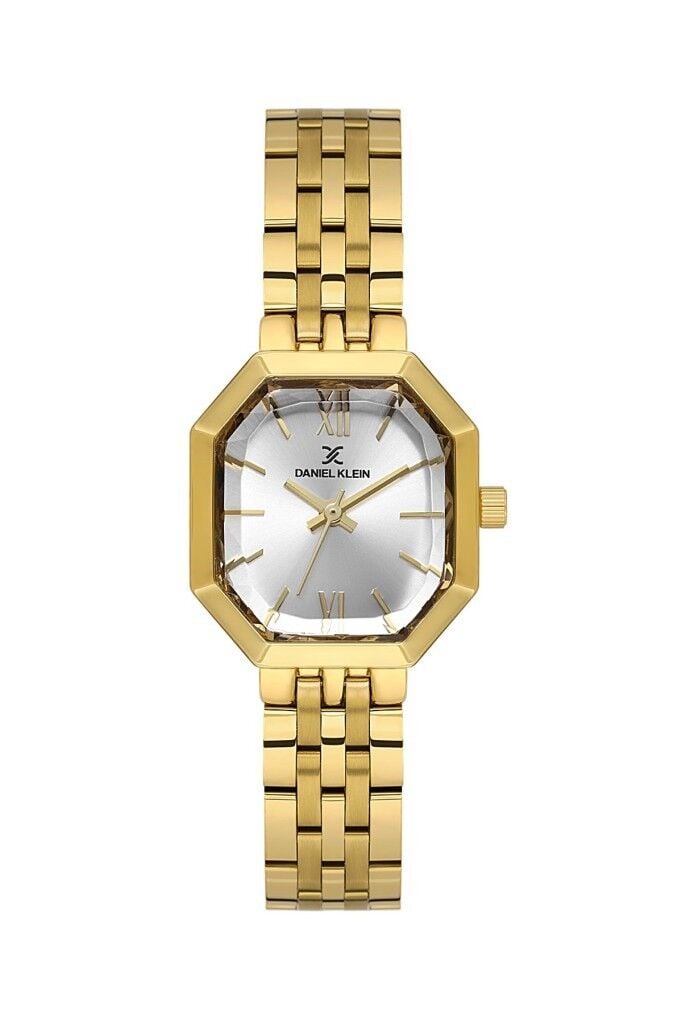 DANIEL KLEIN DK.3.10064-2 ALTIN KAPLAMA SEKİZGEN KADIN KOL SAATİ