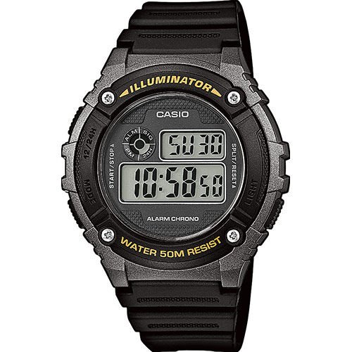 CASIO W-216H-1BVDF DİJİTAL SİLİKON KORDON ERKEK KOL SAATİ