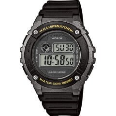 CASIO W-216H-1BVDF DİJİTAL SİLİKON KORDON ERKEK KOL SAATİ
