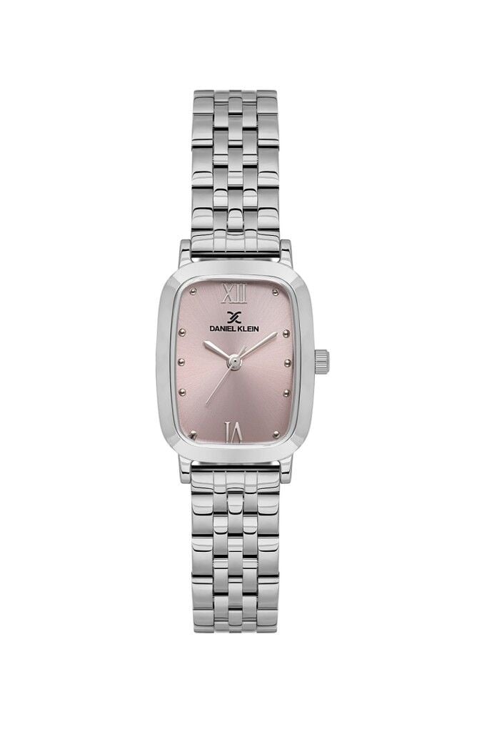 DANIEL KLEIN DK.1.14127-1 PEMBE KADRAN METAL DİKDÖRTGEN KADIN KOL SAATİ
