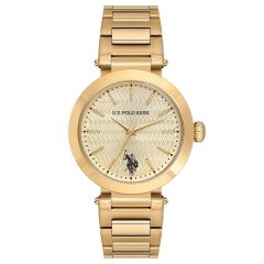 U.S. POLO ASSN. USPA2099-03 ALTIN KAPLAMA KADIN KOL SAATİ