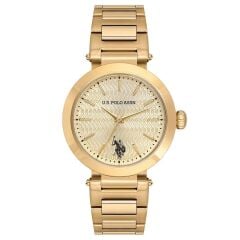U.S. POLO ASSN. USPA2099-03 ALTIN KAPLAMA KADIN KOL SAATİ
