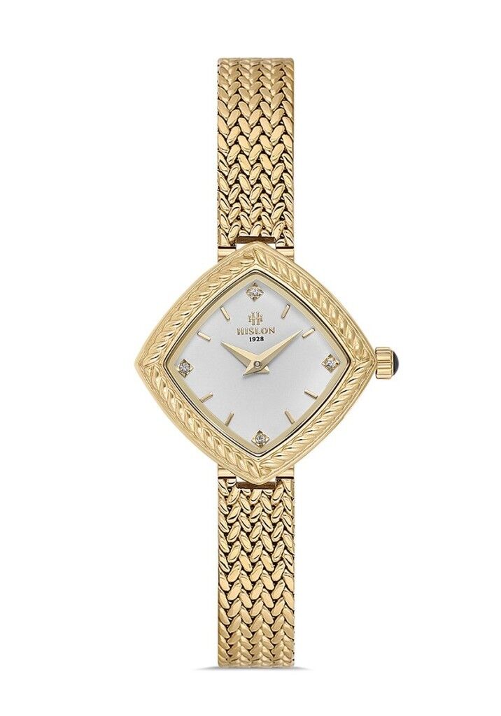 HISLON QL193G-02SG ALTIN KAPLAMA HASIR KORDON KADIN KOL SAATİ