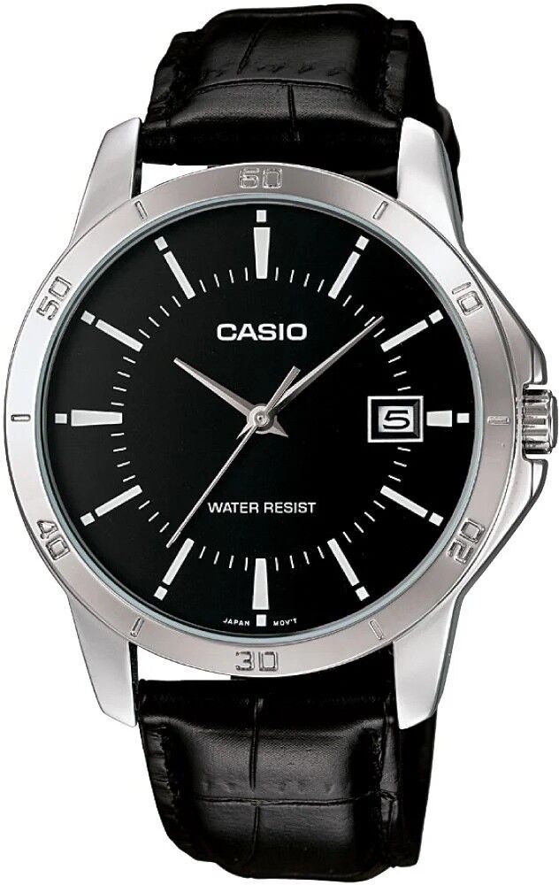 CASIO MTP-V004L-1AUDF SİYAH DERİ KORDON ERKEK KOL SAATİ