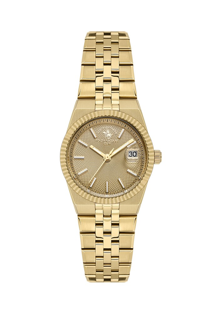 SANTA BARBARA POLO CLUB SB.4.10044-4 ALTIN KAPLAMA KADIN KOL SAATİ