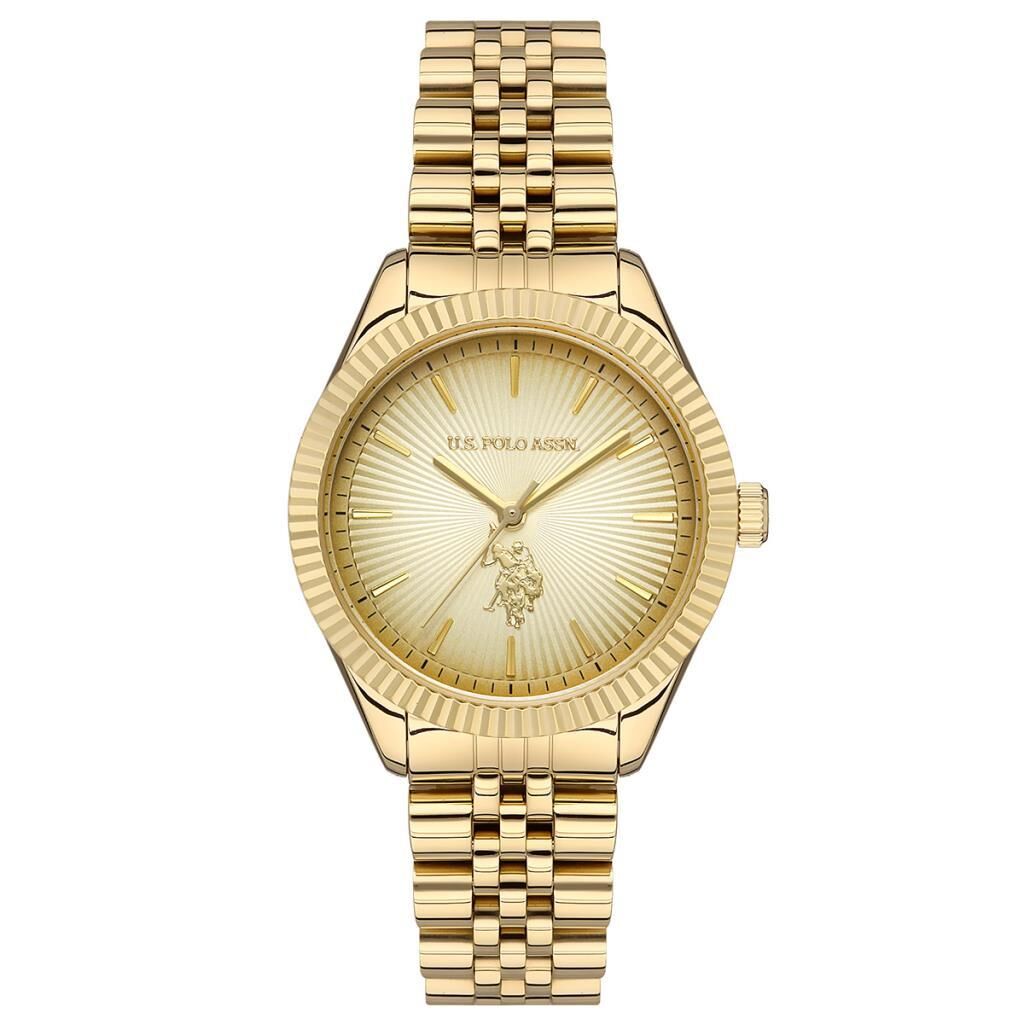 U.S. POLO ASSN. USPA2045-06 ALTIN KAPLAMA KADIN KOL SAATİ