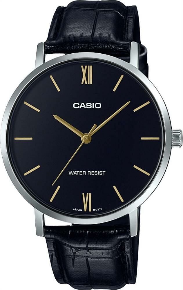 CASIO MTP-VT01L-1BUDF SİYAH DERİ KORDON ERKEK KOL SAATİ