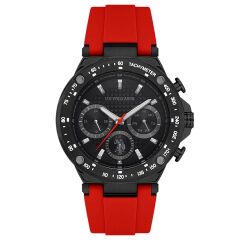 U.S. POLO ASSN. USPA1076-08 KIRMIZI SİLİKON KORDON ERKEK KOL SAATİ