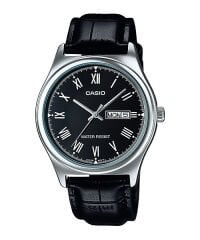CASIO MTP-V006L-1BUDF SİYAH DERİ KORDON ROMA RAKAMLI ERKEK KOL SAATİ
