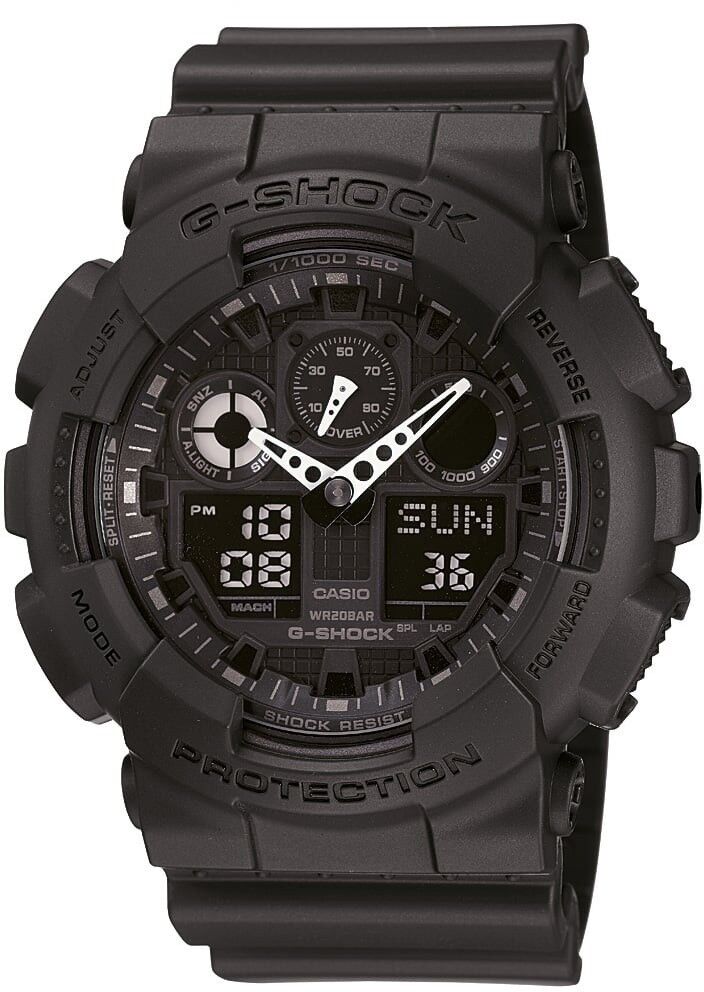 CASIO G-SHOCK GA-100-1A1DR SİYAH SİLİKON KORDON ANALOG/DİJİTAL ERKEK KOL SAATİ