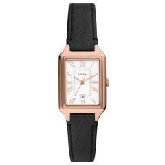 FOSSIL FES5310 SİYAH DERİ KORDON DİKDÖRTGEN KADIN KOL SAATİ