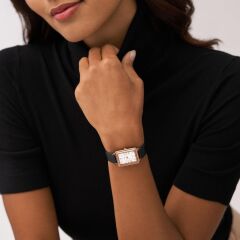 FOSSIL FES5310 SİYAH DERİ KORDON DİKDÖRTGEN KADIN KOL SAATİ