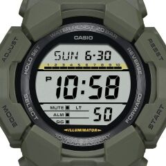CASIO G-SHOCK GD-010-3DR YEŞİL SİLİKON KORDON DİJİTAL ERKEK KOL SAATİ