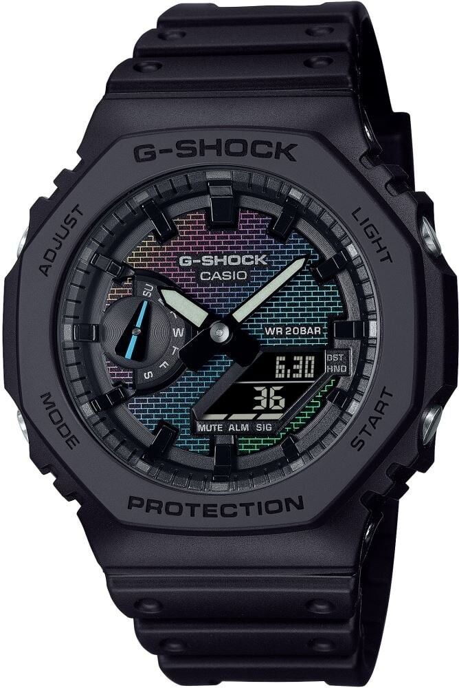 CASIO G-SHOCK GA-2100RW-1ADR SİYAH SİLİKON KORDON ANALOG/DİJİTAL ERKEK KOL SAATİ