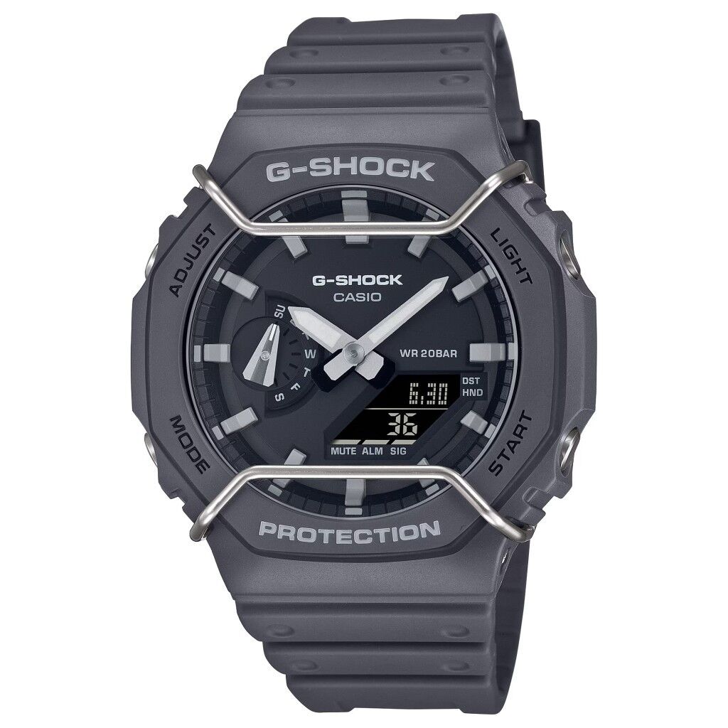 CASIO G-SHOCK GA-2100PTS-8ADR GRİ SİLİKON KORDON ANALOG/DİJİTAL ERKEK KOL SAATİ