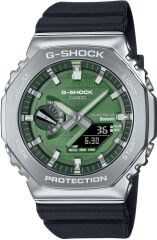 CASIO G-SHOCK GBM-2100A-1A3DR SİYAH SİLİKON YEŞİL KADRAN ANALOG/DİJİTAL PİLSİZ SOLAR ERKEK KOL SAATİ