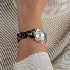 GUESS GUGW0725L1 ALTIN KAPLAMA TAŞLI KADIN KOL SAATİ