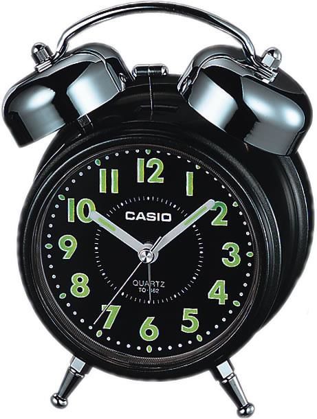 CASIO TQ-362-1ADF ALARMLI IŞIKLI SİYAH ÇALAR MASA SAATİ