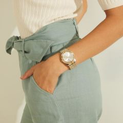 GUESS GUGW0033L4 ALTIN KAPLAMA TAŞLI KADIN KOL SAATİ