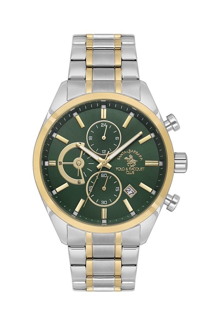 SANTA BARBARA POLO CLUB SB.4.10051-6 ALTIN KAPLAMA YEŞİL KADRAN ERKEK KOL SAATİ