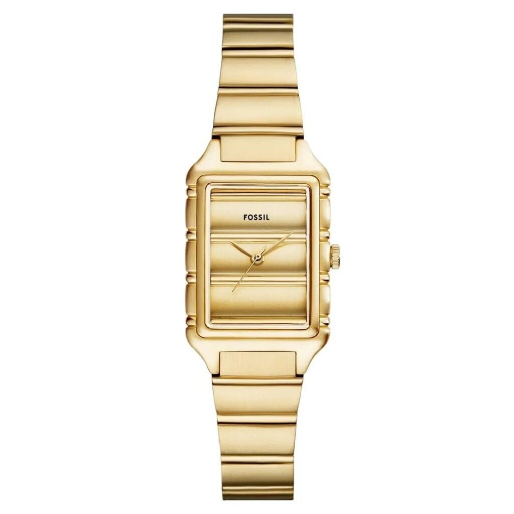 FOSSIL FES5389 ALTIN KAPLAMA DİKDÖRTGEN KADIN KOL SAATİ