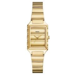 FOSSIL FES5389 ALTIN KAPLAMA DİKDÖRTGEN KADIN KOL SAATİ