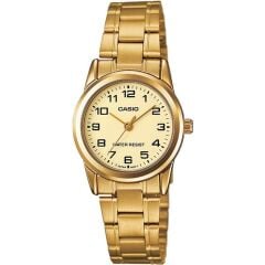 CASIO LTP-V001G-9BUDF ALTIN KAPLAMA RAKAMLI BAYAN KOL SAATİ