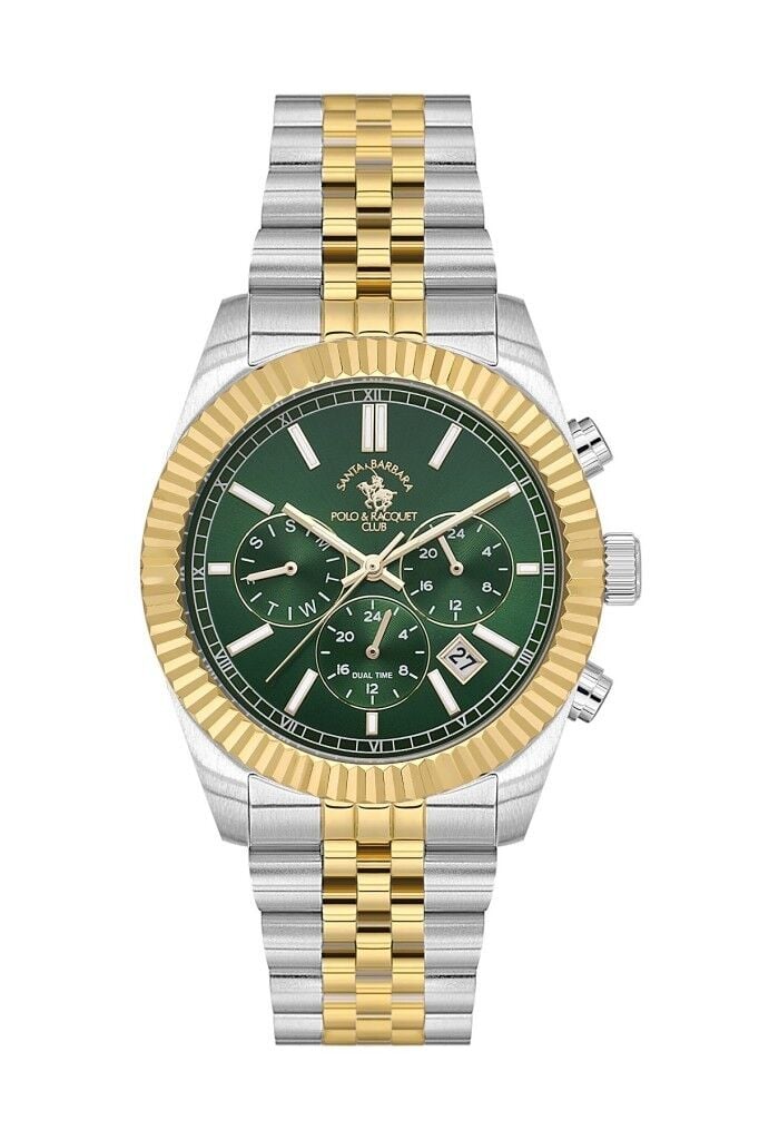 SANTA BARBARA POLO CLUB SB.1.10653-5 YEŞİL KADRAN ALTIN KAPLAMA ERKEK KOL SAATİ