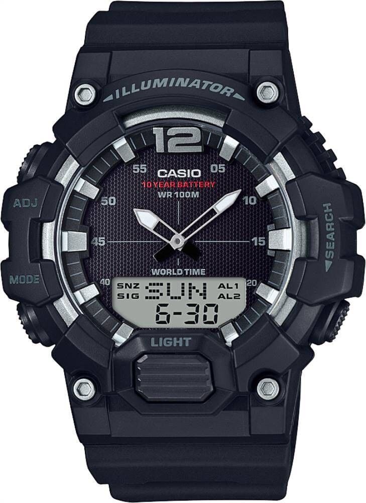 CASIO HDC-700-1AVDF SİYAH SİLİKON KORDON ANALOG/DİJİTAL ERKEK KOL SAATİ