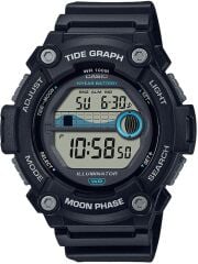 CASIO WS-1300H-1AVDF SİYAH SİLİKON KORDON DİJİTAL ERKEK KOL SAATİ