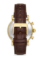 HISLON TM105G-08KG KAHVERENGİ DERİ KORDON ALTIN KAPLAMA ERKEK KOL SAATİ