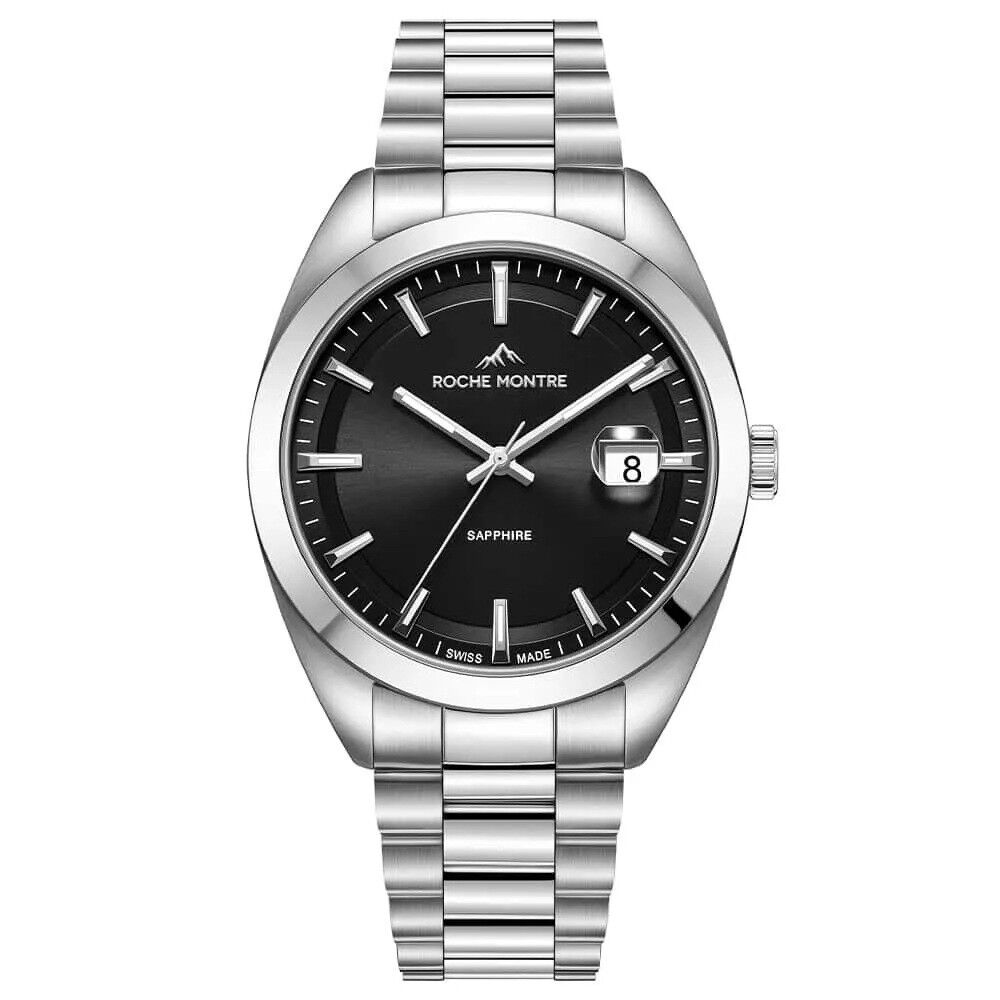 ROCHE MONTRE RMG6003-02 SWISS MADE SAFİR CAM ÇELİK ERKEK KOL SAATİ