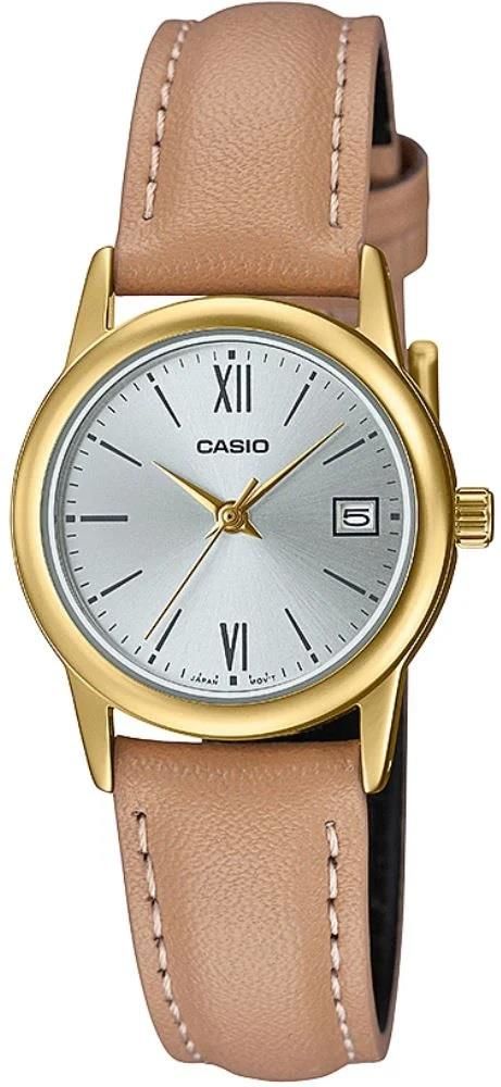 CASIO LTP-V002GL-7B3UDF TABA DERİ KORDON KADIN KOL SAATİ