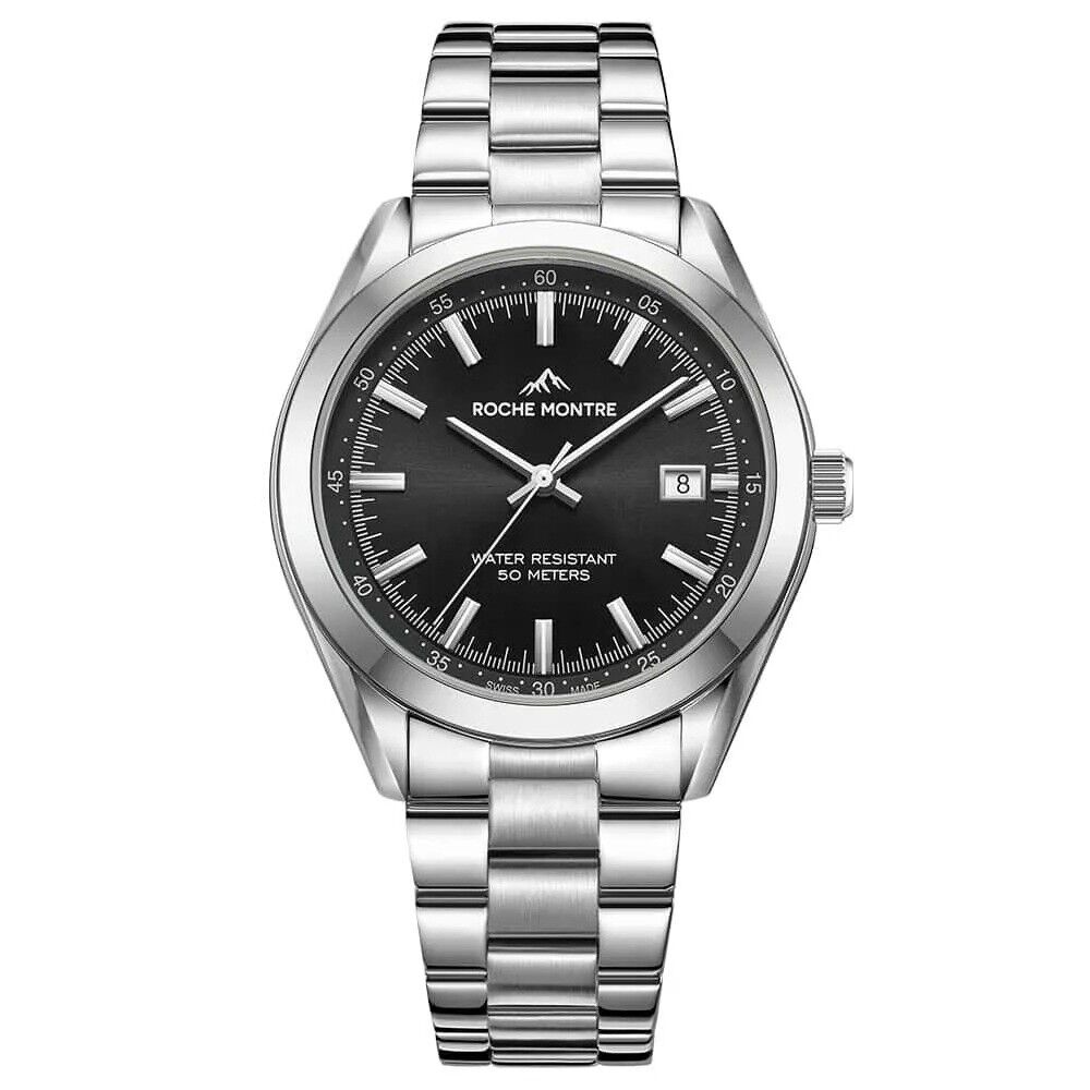 ROCHE MONTRE RMG6012-02 SWISS MADE SAFİR CAM ÇELİK ERKEK KOL SAATİ