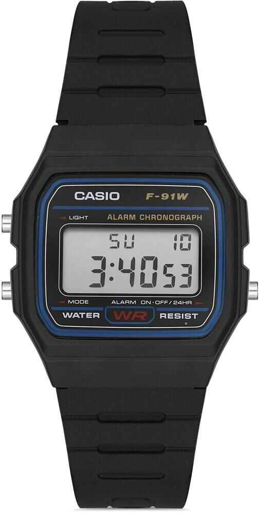 CASIO F-91W-1DG DİJİTAL ASKER SAATİ ERKEK KOL SAATİ