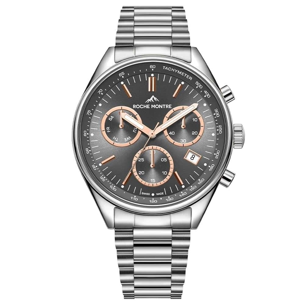 ROCHE MONTRE RMG6011-05 SWISS MADE SAFİR CAM ÇELİK ERKEK KOL SAATİ