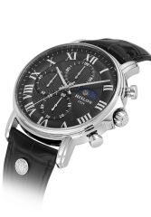 HISLON TM112S-04BS SİYAH DERİ KORDON ERKEK KOL SAATİ